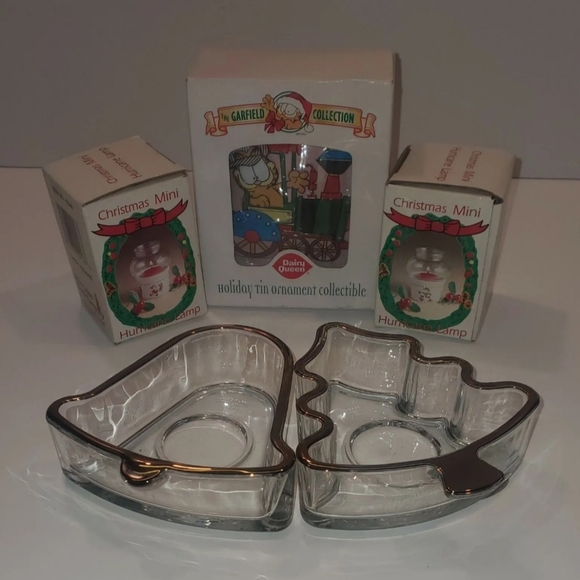 Lot Of 5 Christmas Items Garfield Ornament & Candleholders New Vintage & EUC - Picture 8 of 12